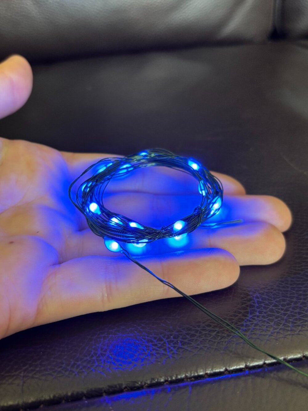 NEW Bethlehem Lights Set of 3 Micro Fairy Lights - Green Wire & Blue Lights